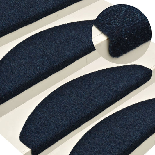 Trapmatten Zelfklevend 15 St 65X21X4 Cm Naaldvilt Marineblauw