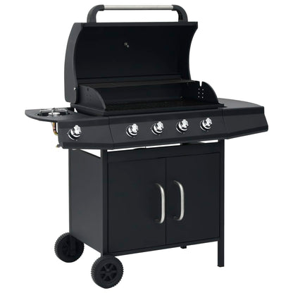 Gasbarbecue 4+1 Kookzone Staal Zwart