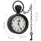 Wandklok 20X8X33,5 Cm Ijzer En Mdf Zwart