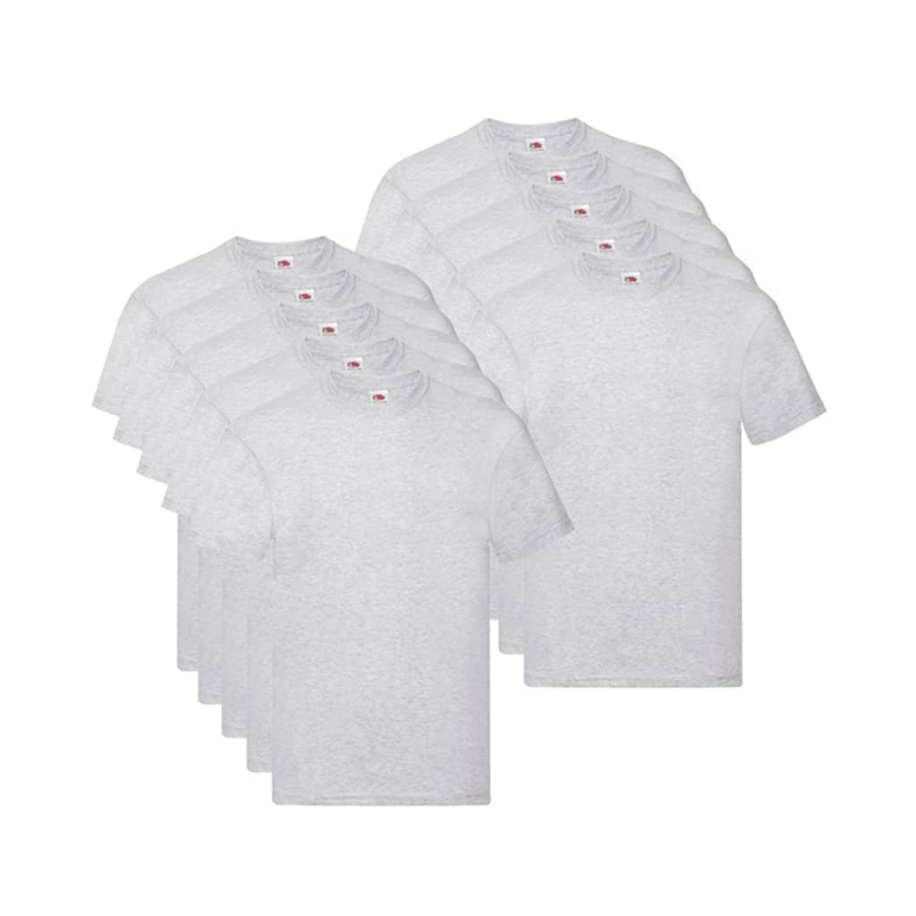 Fruit Of The Loom T-Shirts Original 10 St S Katoen Grijs