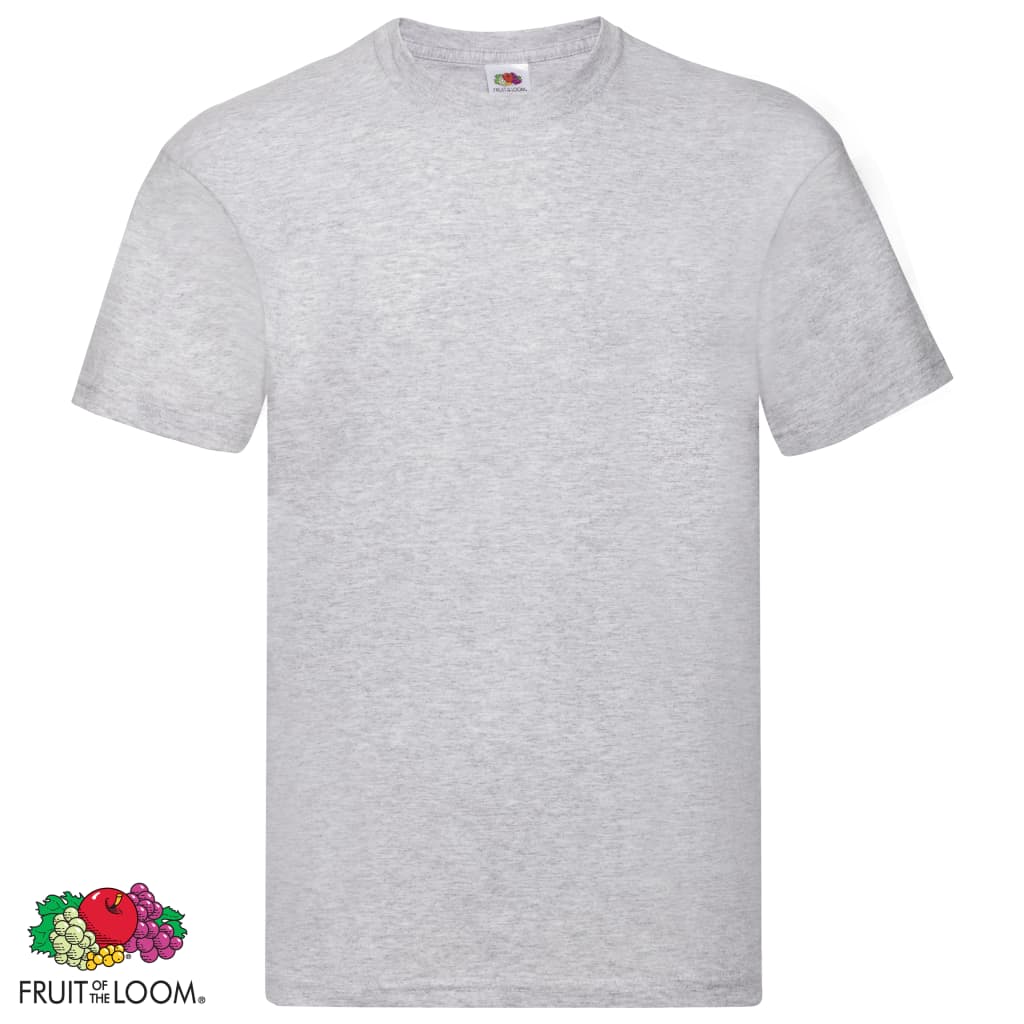 Fruit Of The Loom T-Shirts Original 10 St S Katoen Grijs