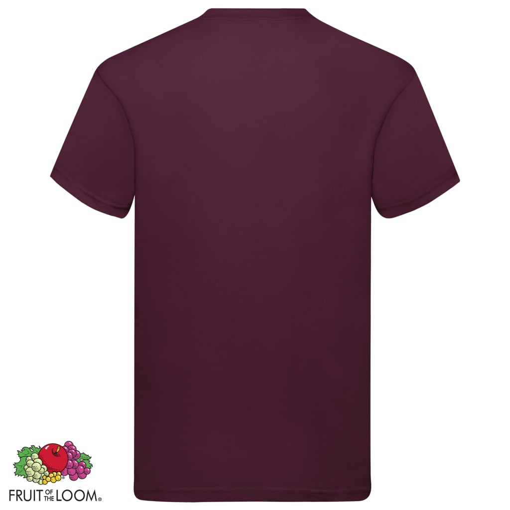Fruit Of The Loom T-Shirts Original 5 St S Katoen Bordeauxrood