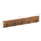 Wandkapstok Met 5 Haken 100X2,5X15 Cm Massief Gerecycled Hout