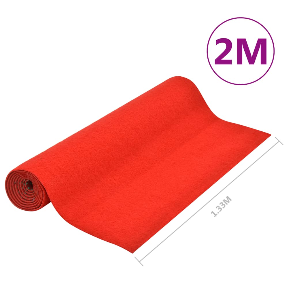 Kunstgras Met Noppen 2X1,33 M Rood