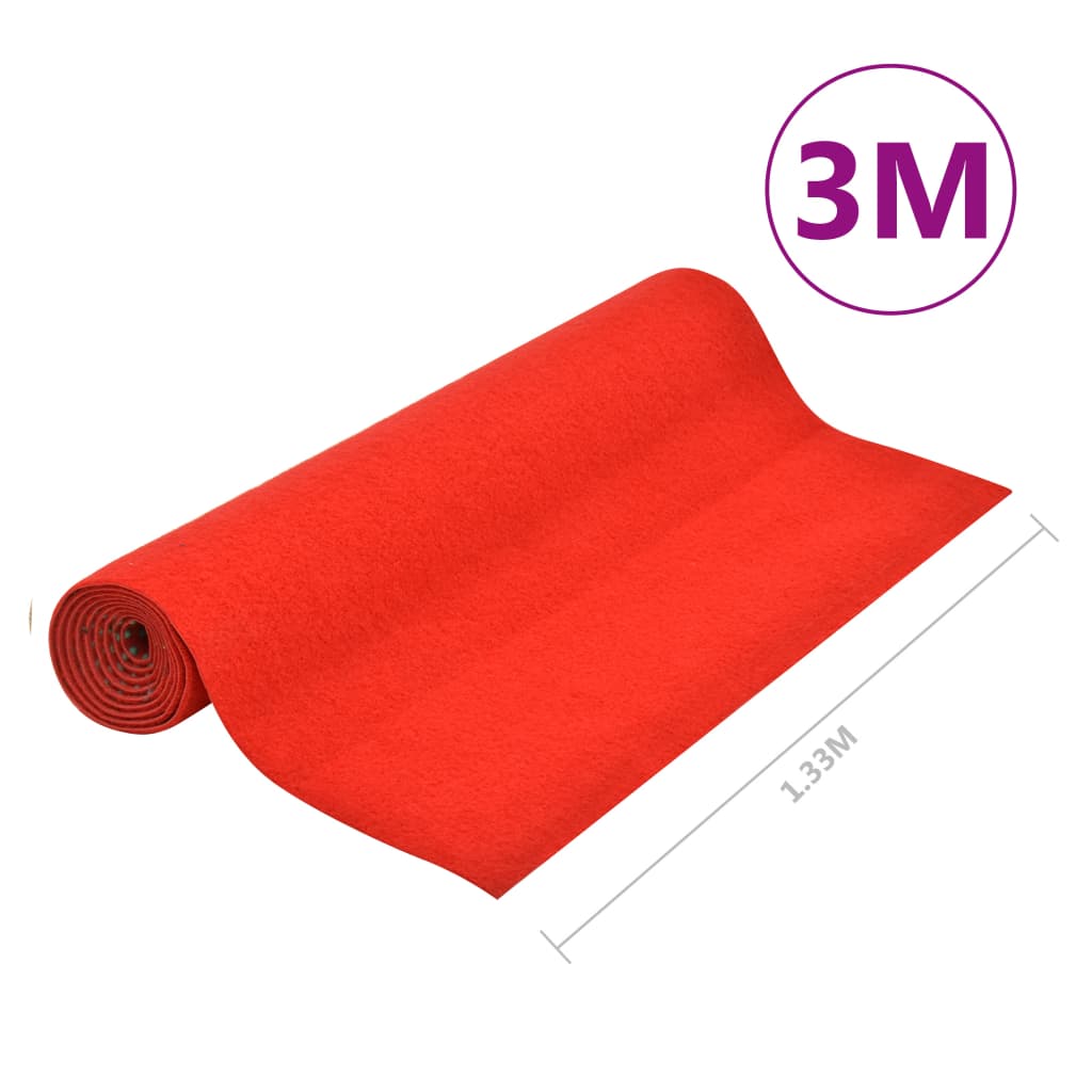 Kunstgras Met Noppen 3X1,33 M Rood