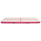 Gymnastiekmat Met Pomp Opblaasbaar 400X100X15 Cm Pvc Roze