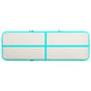 Gymnastiekmat Met Pomp Opblaasbaar 400X100X15 Cm Pvc Groen