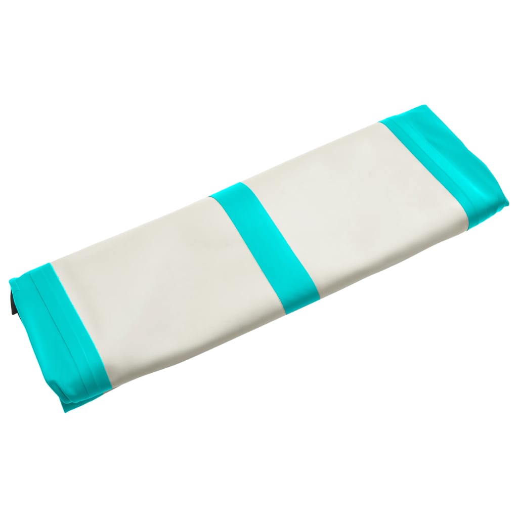 Gymnastiekmat Met Pomp Opblaasbaar 700X100X15 Cm Pvc Groen