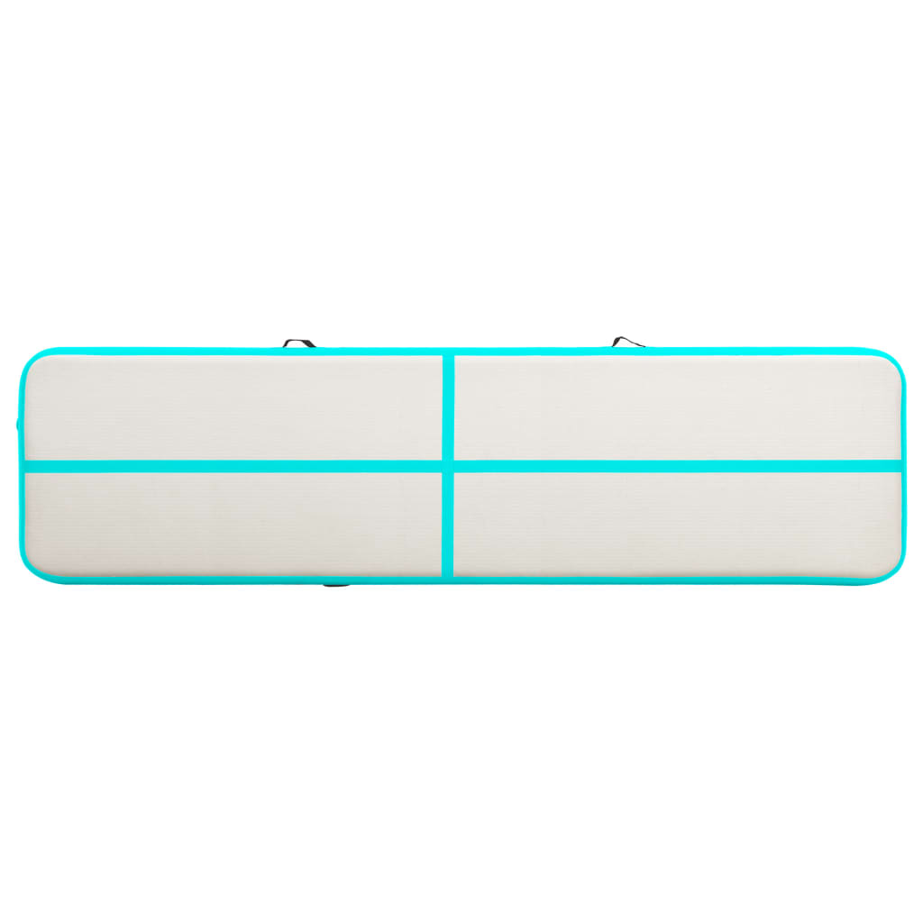 Gymnastiekmat Met Pomp Opblaasbaar 700X100X15 Cm Pvc Groen