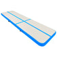 Gymnastiekmat Met Pomp Opblaasbaar 800X100X15 Cm Pvc Blauw