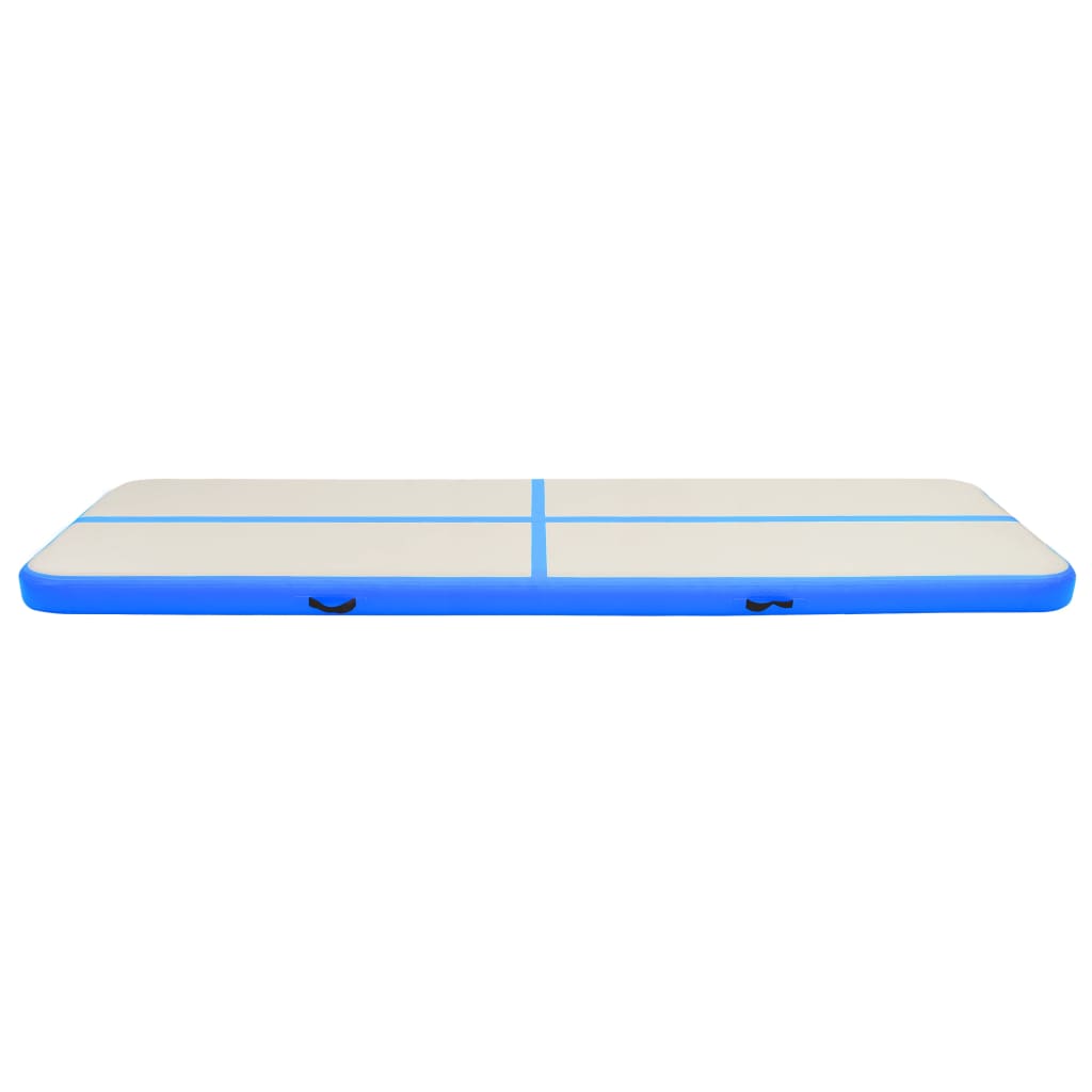 Gymnastiekmat Met Pomp Opblaasbaar 800X100X15 Cm Pvc Blauw