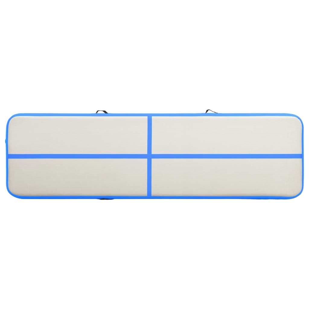 Gymnastiekmat Met Pomp Opblaasbaar 800X100X15 Cm Pvc Blauw
