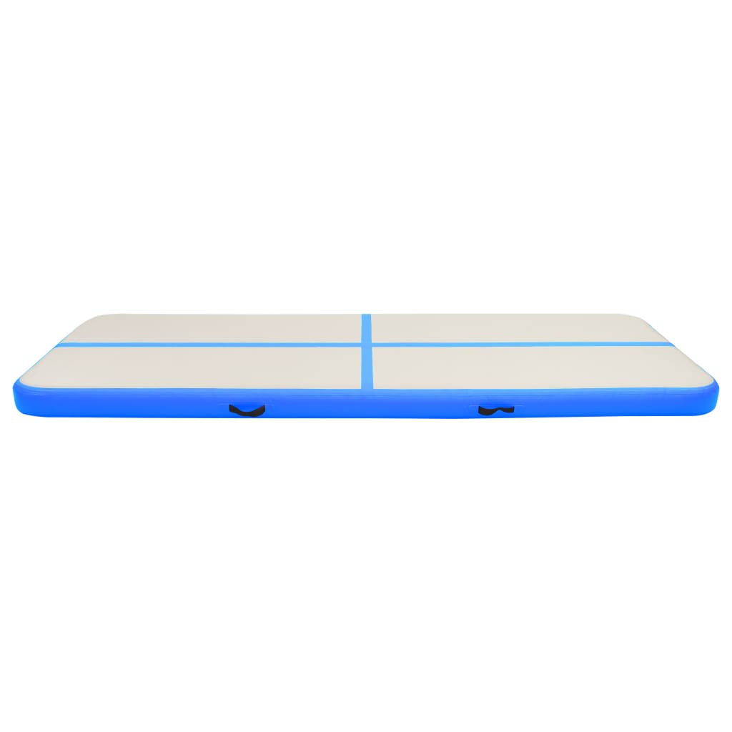 Gymnastiekmat Met Pomp Opblaasbaar 300X100X20 Cm Pvc Blauw