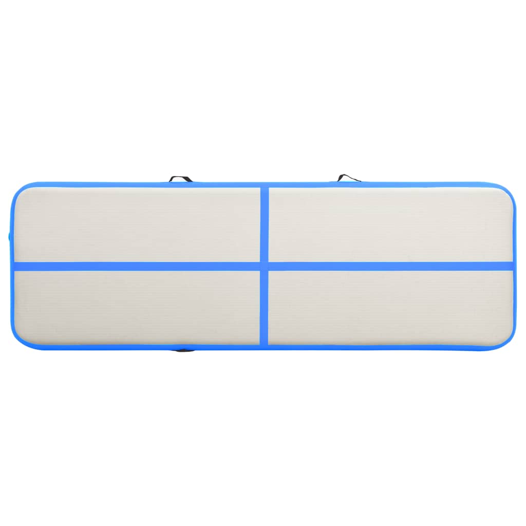 Gymnastiekmat Met Pomp Opblaasbaar 300X100X20 Cm Pvc Blauw