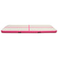 Gymnastiekmat Met Pomp Opblaasbaar 400X100X20 Cm Pvc Roze