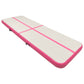 Gymnastiekmat Met Pomp Opblaasbaar 500X100X20 Cm Pvc Roze