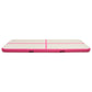 Gymnastiekmat Met Pomp Opblaasbaar 500X100X20 Cm Pvc Roze