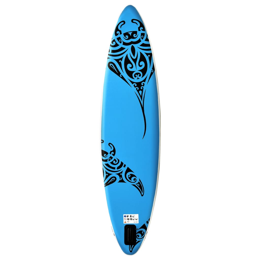 Stand Up Paddleboardset Opblaasbaar 366X76X15 Cm Blauw