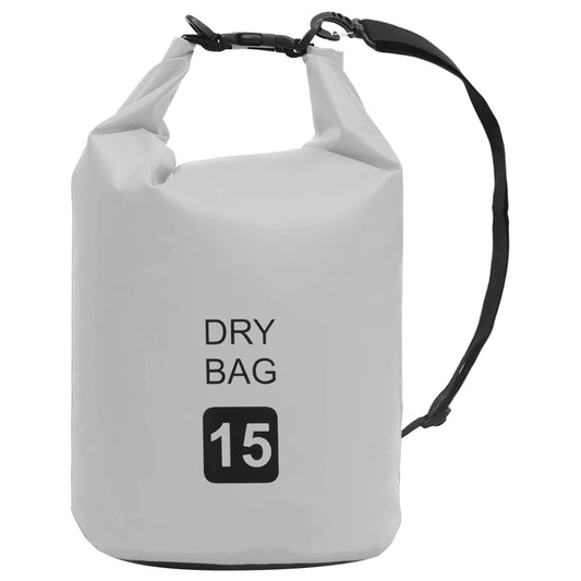 Drybag 15 L Pvc Grijs