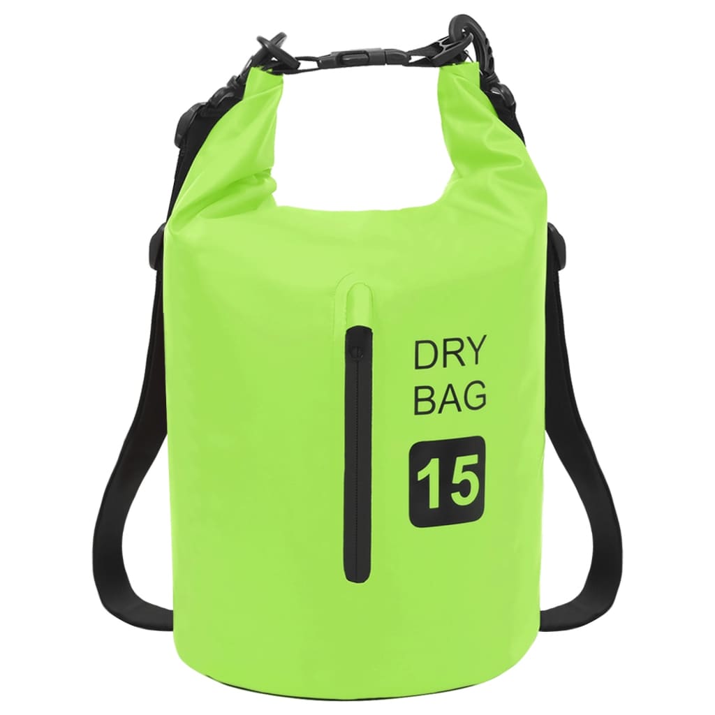 Drybag Met Rits 15 L Pvc Groen