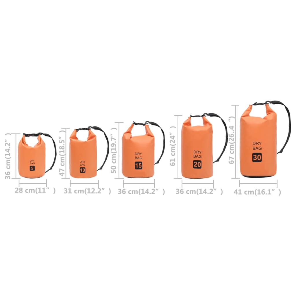 Drybag 30 L Pvc Oranje