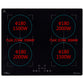 Inductiekookplaat Flexizone Aanraakbediening Inbouw 3000W 60 Cm