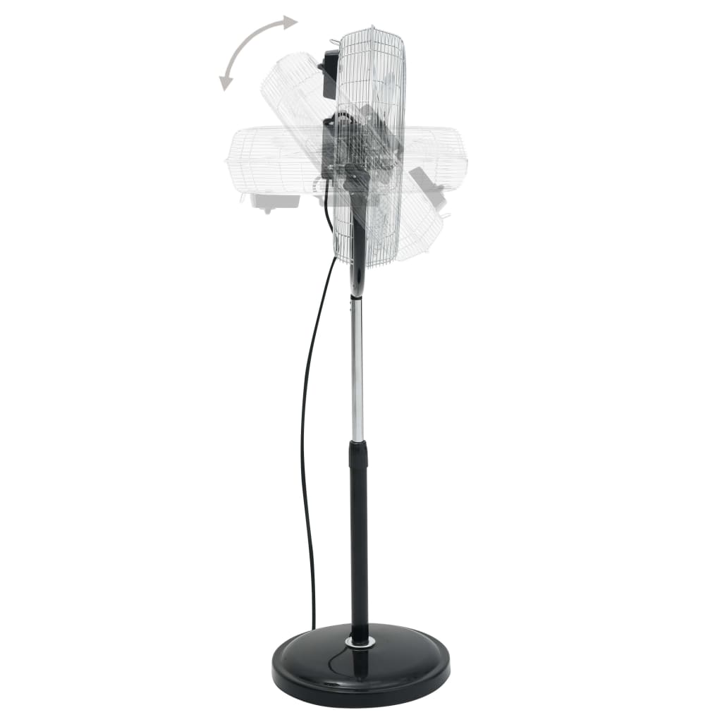 Statiefventilator Met Kantelkop 3 Snelheden 100 W 45 Cm Chroom