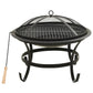 Vuurplaats En Barbecue 2-In-1 Met Pook 56X56X49 Cm Staal