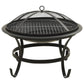 Vuurplaats En Barbecue 2-In-1 Met Pook 56X56X49 Cm Staal
