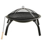 Vuurplaats En Barbecue 2-In-1 Met Pook 56X56X49 Cm Staal