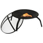 Vuurplaats En Barbecue 2-In-1 Met Pook 56X56X49 Cm Staal