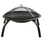 Vuurplaats En Barbecue 2-In-1 Met Pook 56X56X49 Cm Staal