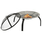 Vuurplaats En Barbecue 2-In-1 Met Pook 56X56X49 Cm Rvs