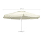 Vervangingsdoek Voor Parasol 600 Cm Zandkleurig