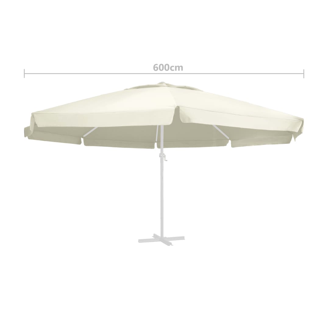 Vervangingsdoek Voor Parasol 600 Cm Zandkleurig