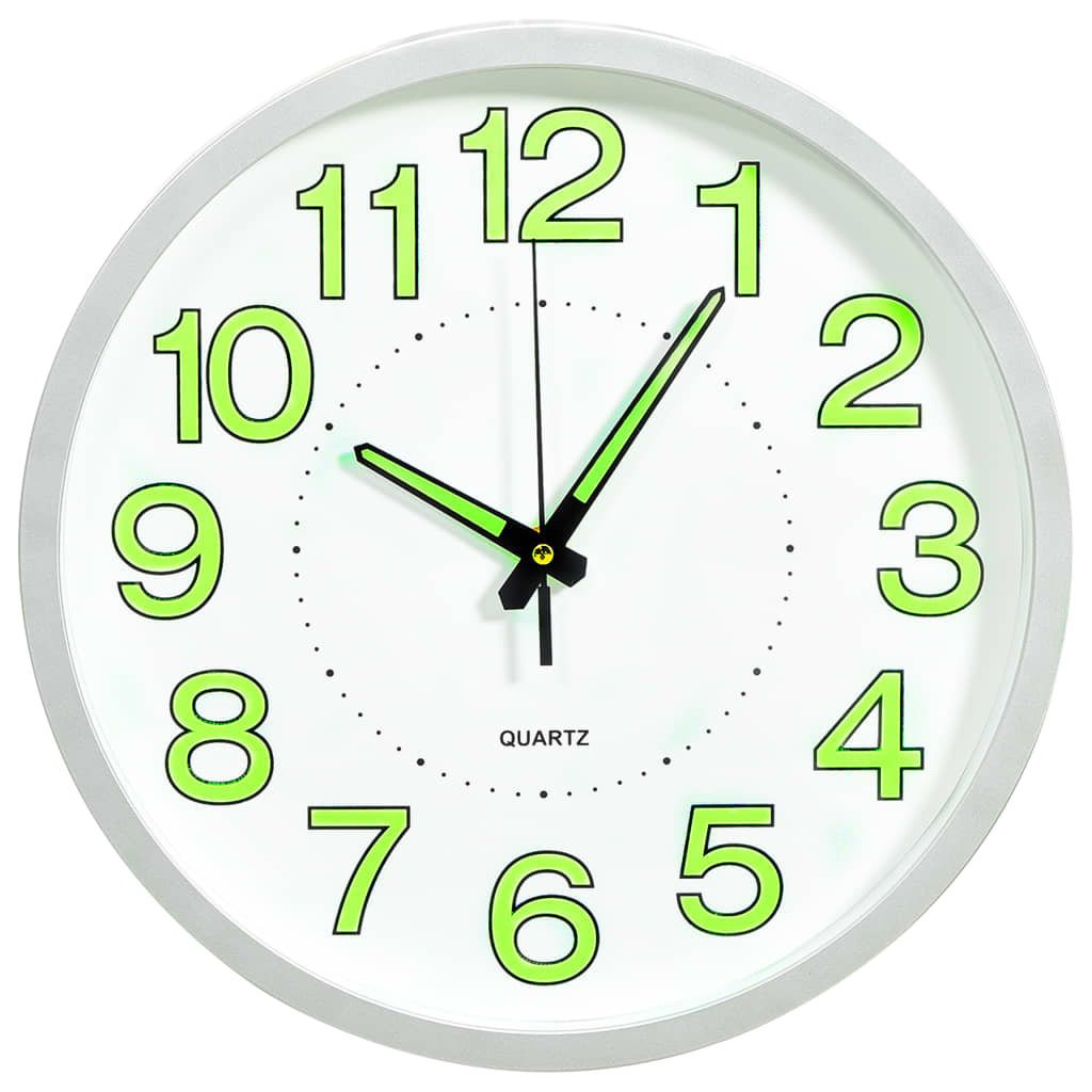 Wandklok Lichtgevend 30 Cm Wit