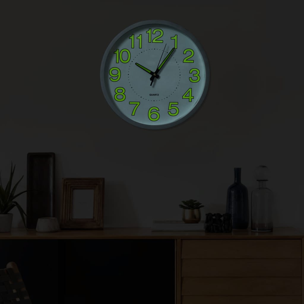 Wandklok Lichtgevend 30 Cm Wit