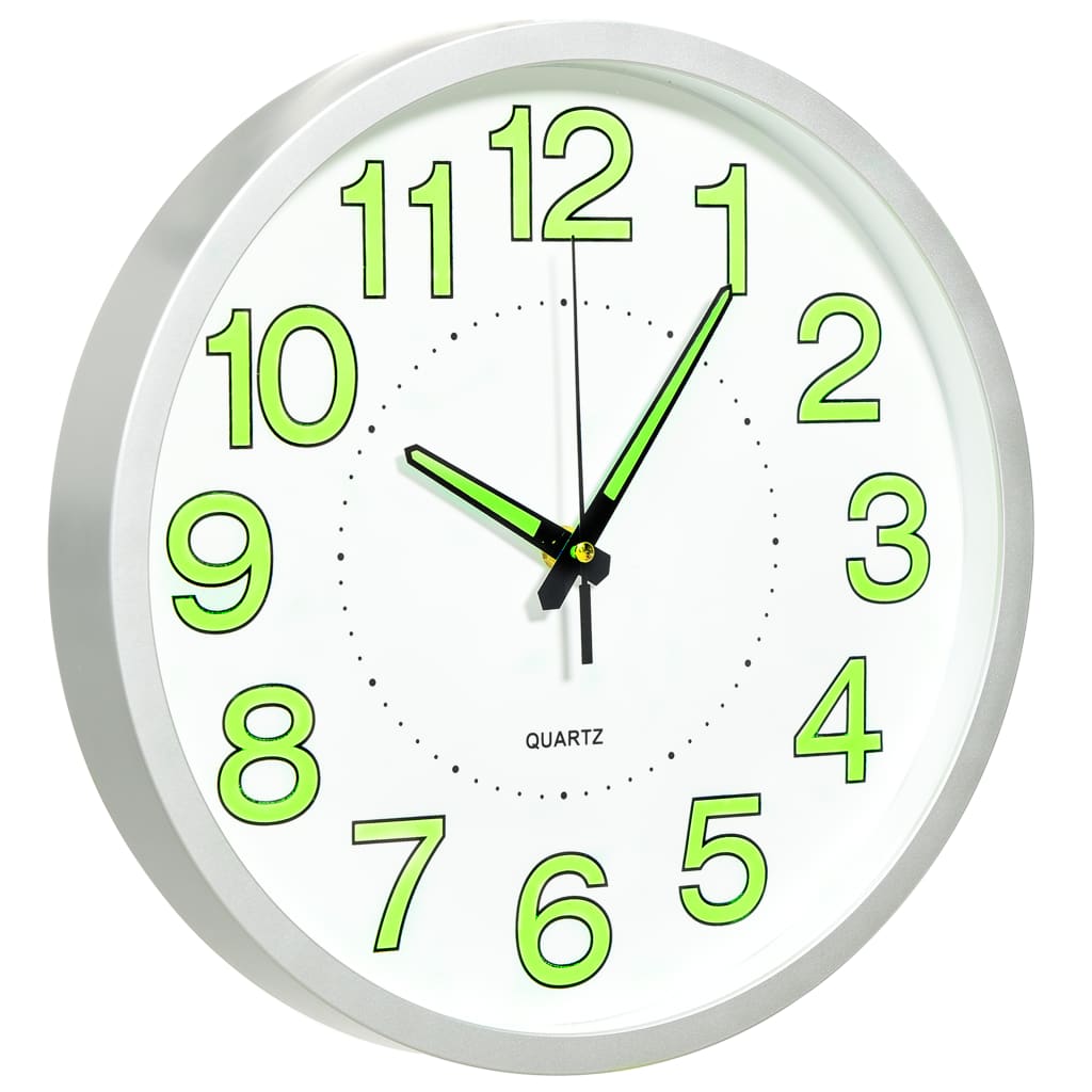 Wandklok Lichtgevend 30 Cm Wit