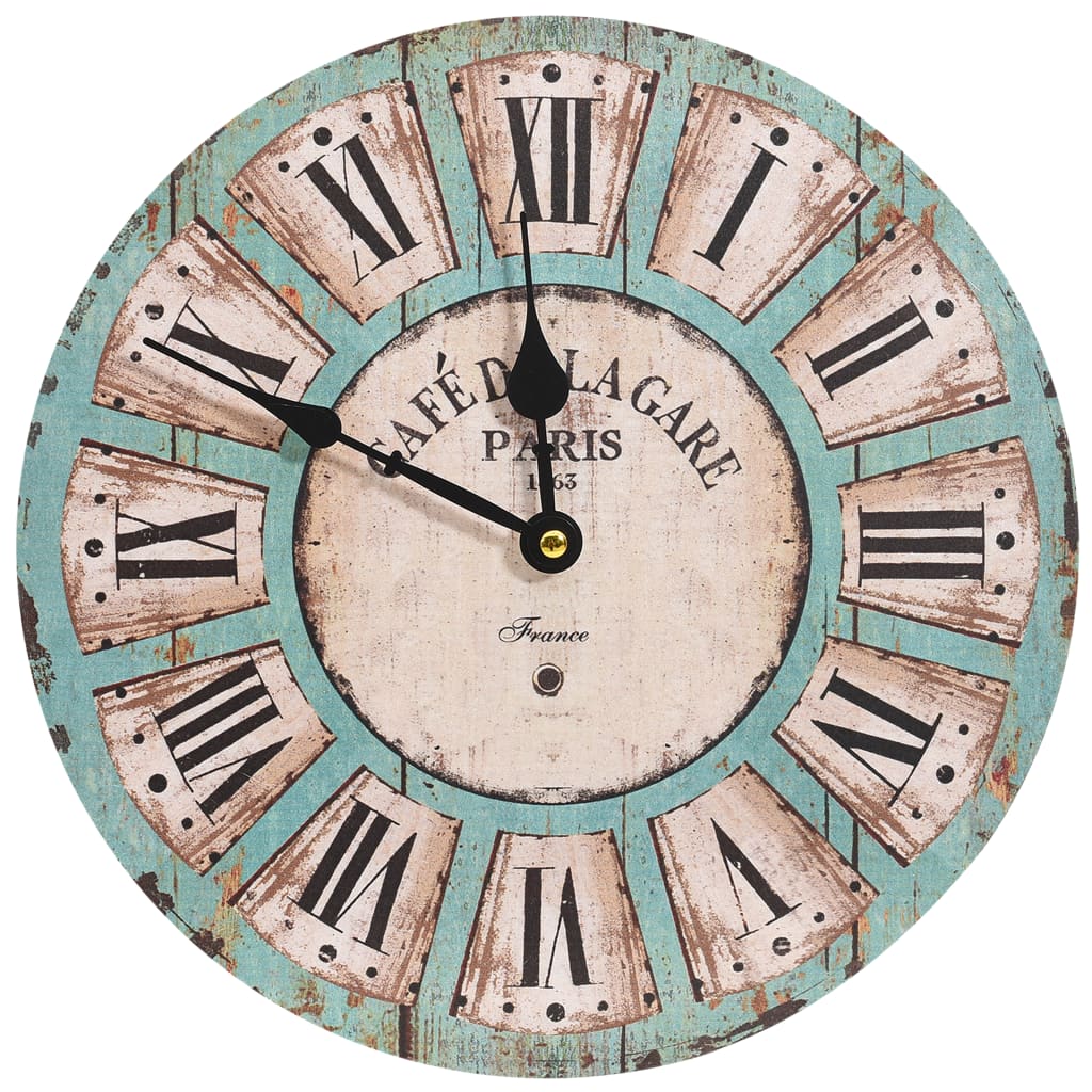 Wandklok 30 Cm Mdf Meerkleurig