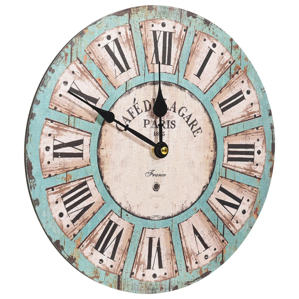 Wandklok 30 Cm Mdf Meerkleurig