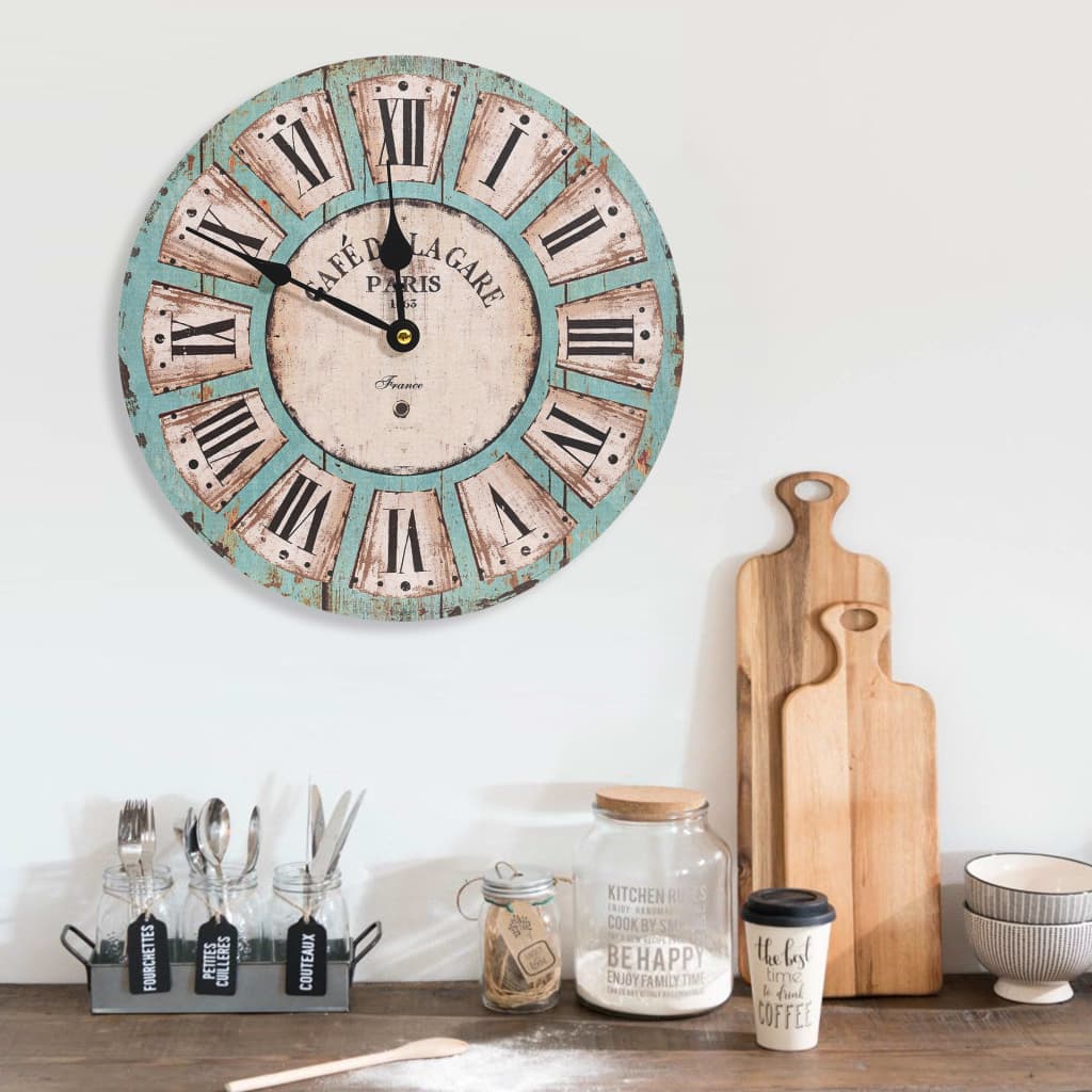 Wandklok 30 Cm Mdf Meerkleurig