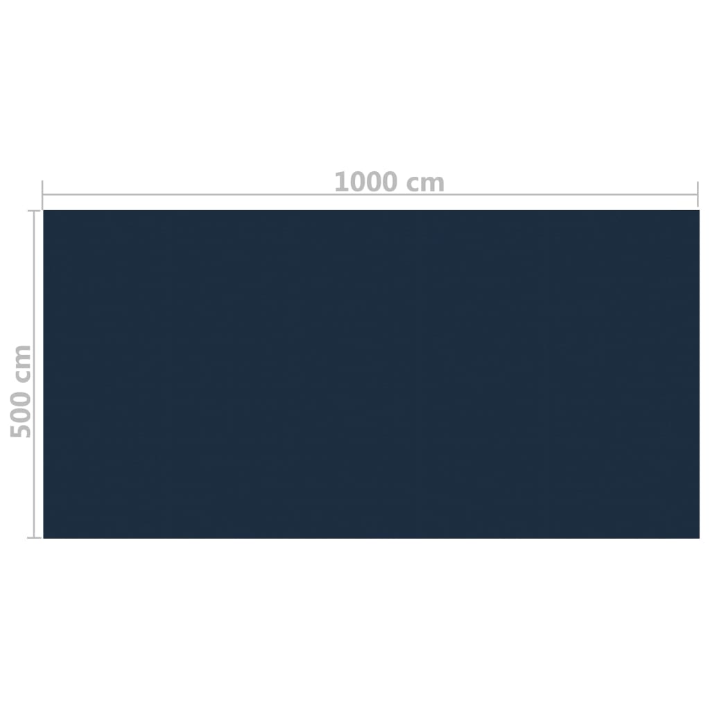 Zwembadfolie Solar Drijvend 1000X500 Cm Pe Zwart En Blauw