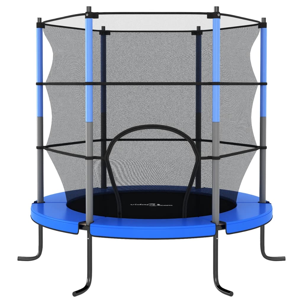 Trampoline Met Veiligheidsnet Rond 140X160 Cm Blauw