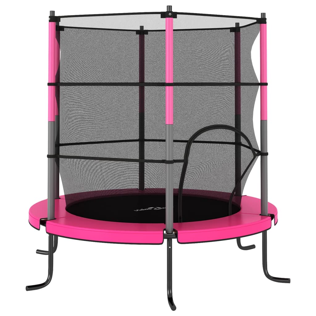 Trampoline Met Veiligheidsnet Rond 140X160 Cm Roze