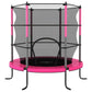 Trampoline Met Veiligheidsnet Rond 140X160 Cm Roze