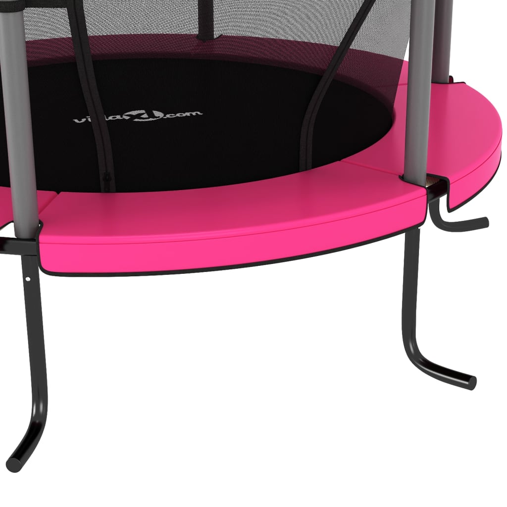 Trampoline Met Veiligheidsnet Rond 140X160 Cm Roze