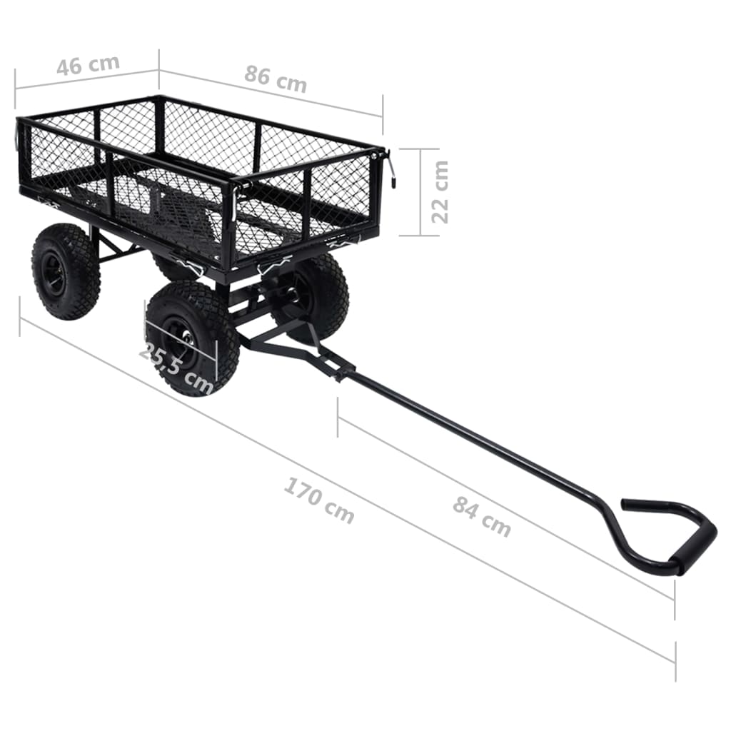 Tuinwagen 250 Kg Zwart