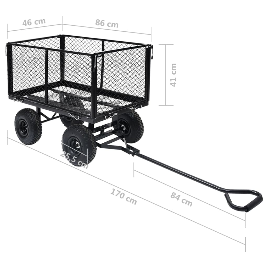 Tuinwagen 350 Kg Zwart