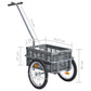 Fietskar Met Inklapbare Transportbox 50 L 150 Kg Grijs