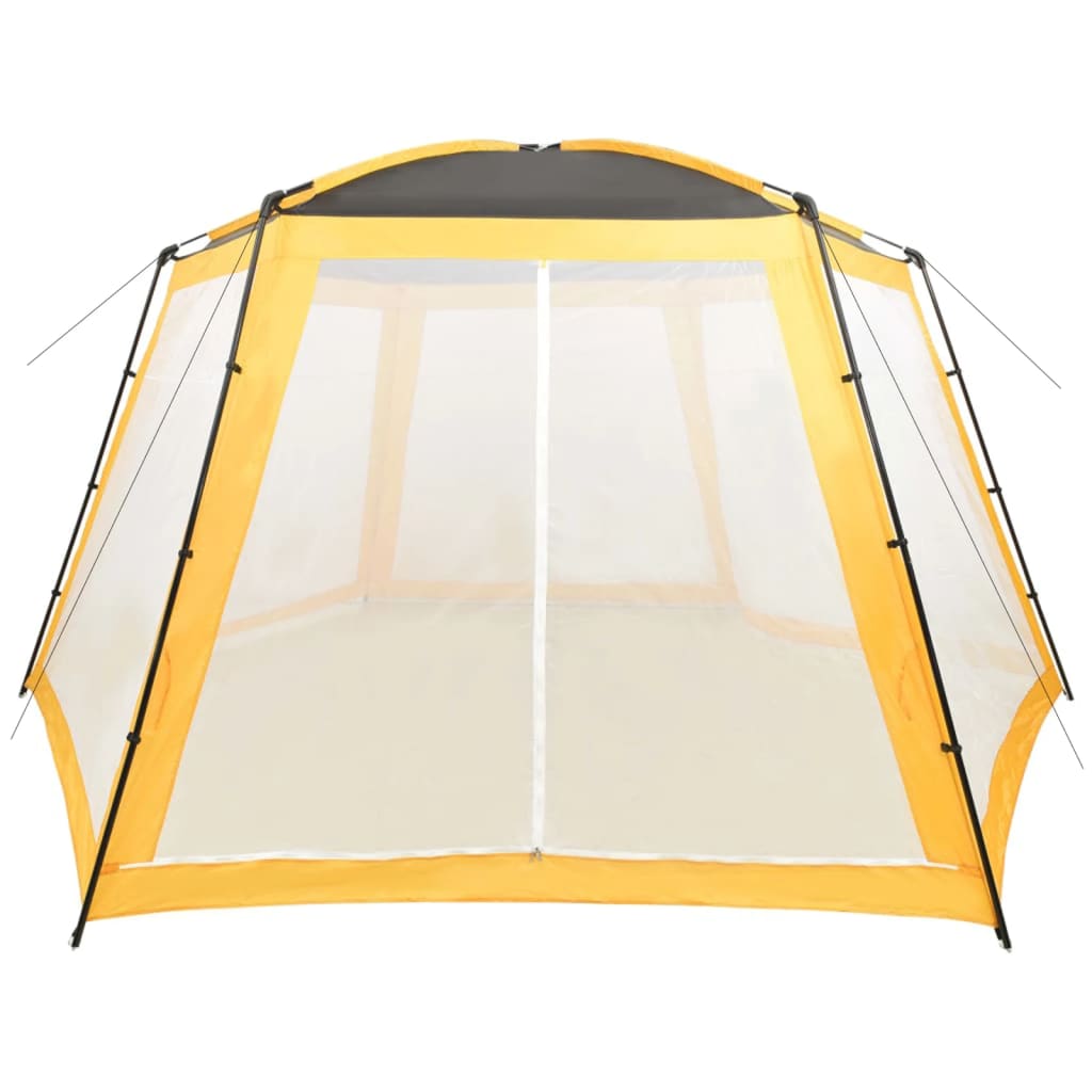 Zwembadtent 590X520X250 Cm Stof Geel